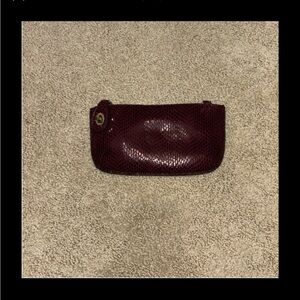 NWOT Burgundy Textured Clutch/wristlet